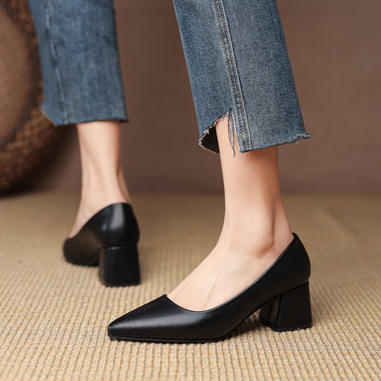 Damen elegante Pumps mit blockiertem Absatz R&B
