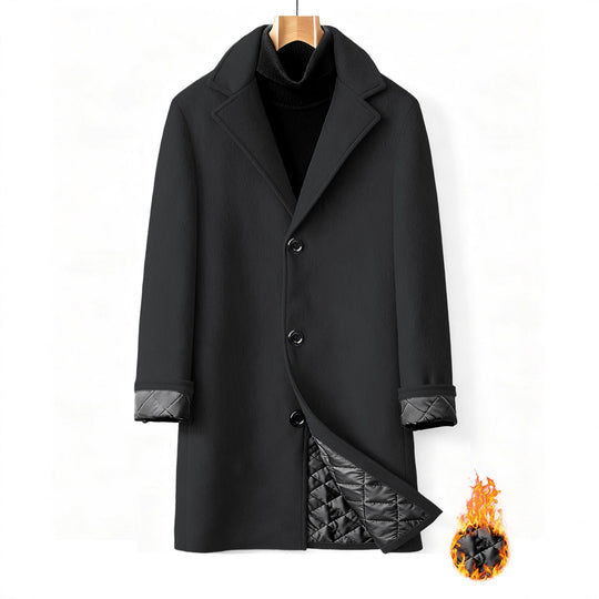 Herren eleganter, taillierter Business-Doppelreiher Mantel R&B