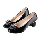 Damen Elegante Ballerinas mit glänzendem Obermaterial und schicker Schleifenverzierung R&B