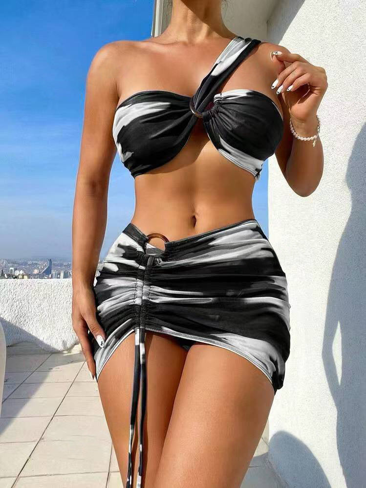Damen Cropped Top und Minirock Set R&B