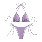 Damen Triangel-Bikini mit verstellbaren Trägern und SeitenbindR&Bändern R&B