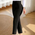 Damen elegante Anzughose mit hohen Bund und schmalem Bein EB