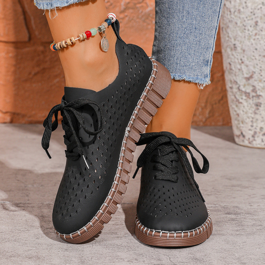 Damen Atmungsaktive Sneaker mit perforiertem Obermaterial und rutschfester Sohle R&B