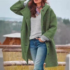 Damen Oversized Wollmantel R&B