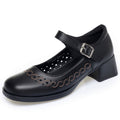 Damen Ballerinas mit verstellbarem Riemen und dekorativem Schnitt