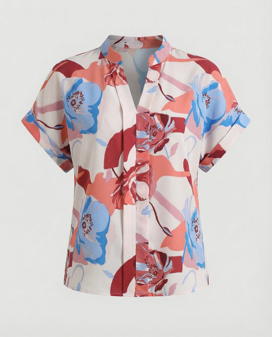 Damen Bluse mit floralem Design und luftigen Ärmeln