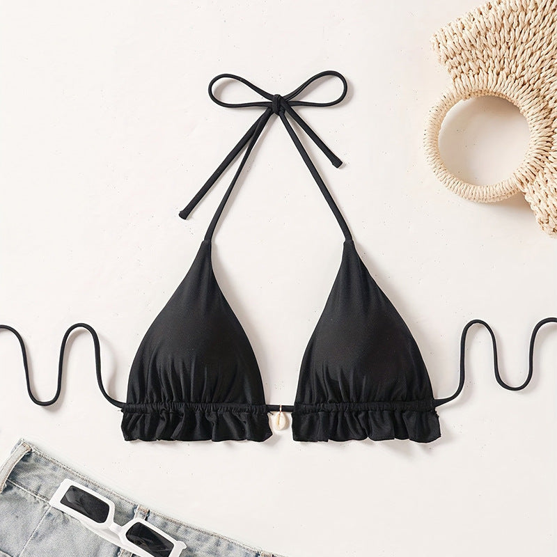 Damen Triangel-Bikini mit verspieltem Rüschendesign R&B