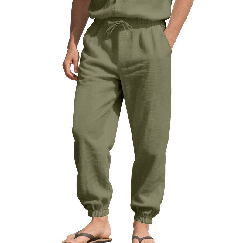 Damen lässige Freizeithose mit lockerem Schnitt und elastischem Bund R&B