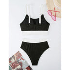 Damen Sport-Bikini-Set mit elegantem Design und verstellbaren Trägern R&B