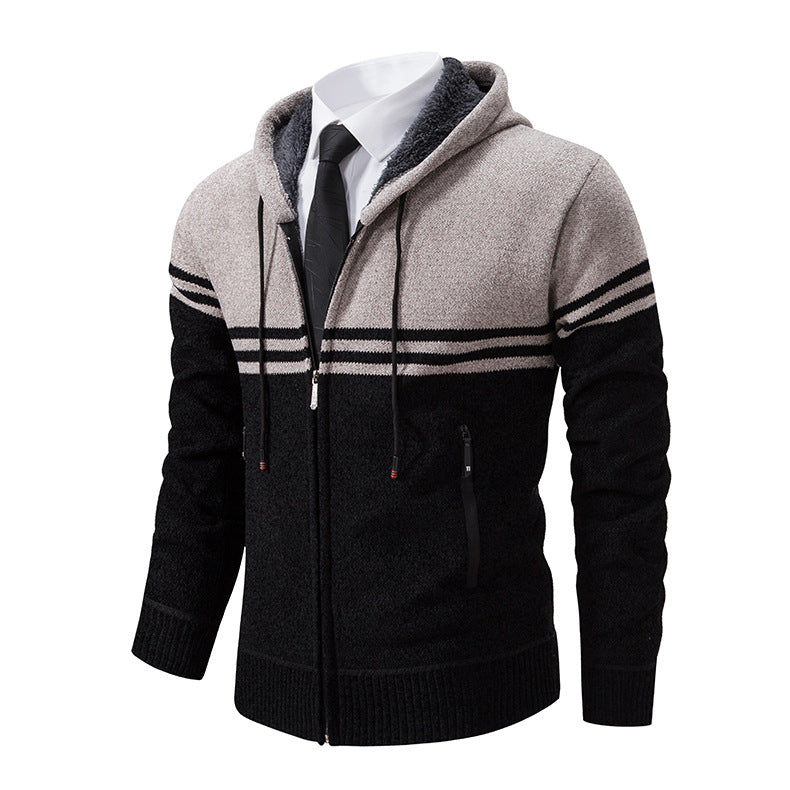 Herren modische Kapuzenjacke mit strukturiertem Design und Funktionen R&B