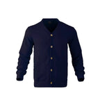 Herren nan eleganter Zopfstrickcardigan mit V-Ausschnitt Knopfleiste und aufgesetzten Taschen R&B