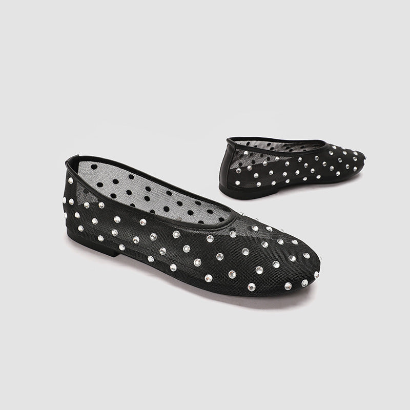 Damen Ballerinas mit modischem Strassdesign R&B