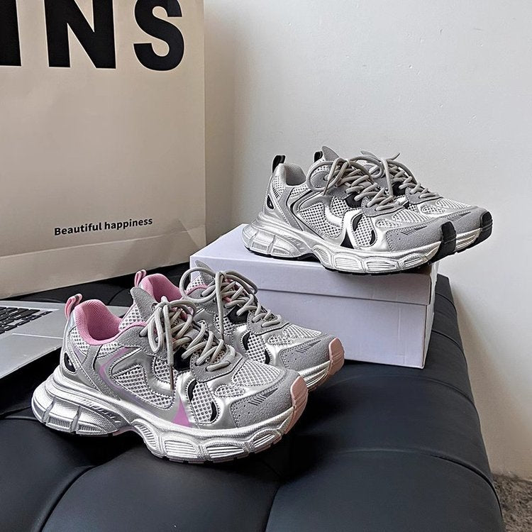 Damen Lauf- und Freizeitsneaker mit atmungsaktivem Obermaterial und gepolsterter Sohle R&B