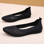 Damen Atmungsaktive Ballerinas mit elastischem Strickdesign R&B