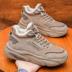 Damen Modische High-Top Sneakers mit warmem Innenfutter und rutschfester Sohle R&B