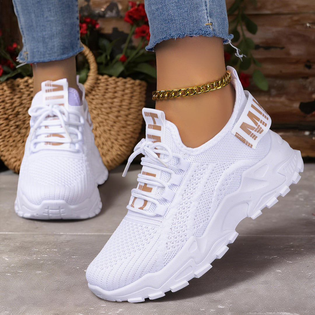 Damen Leichte und atmungsaktive Sport Sneakers mit elastischer Sohle R&B