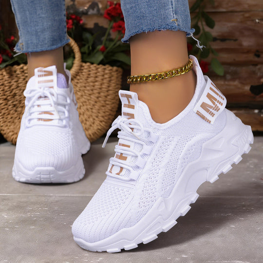 Damen Leichte und atmungsaktive Sport Sneakers mit elastischer Sohle R&B