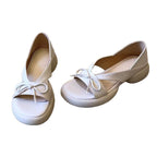 Damen Komfortable Slingback-Schuhe mit zierlichem Schleifendetail R&B