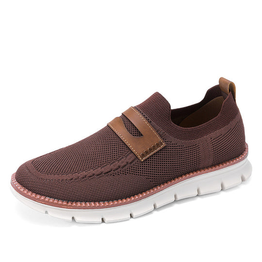 Damen Bequeme Slip-On Sneakers mit atmungsaktivem Netzgewebe und modischem Akzent R&B