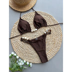 Damen Triangel-Bikini mit eleganten Verzierungen R&B
