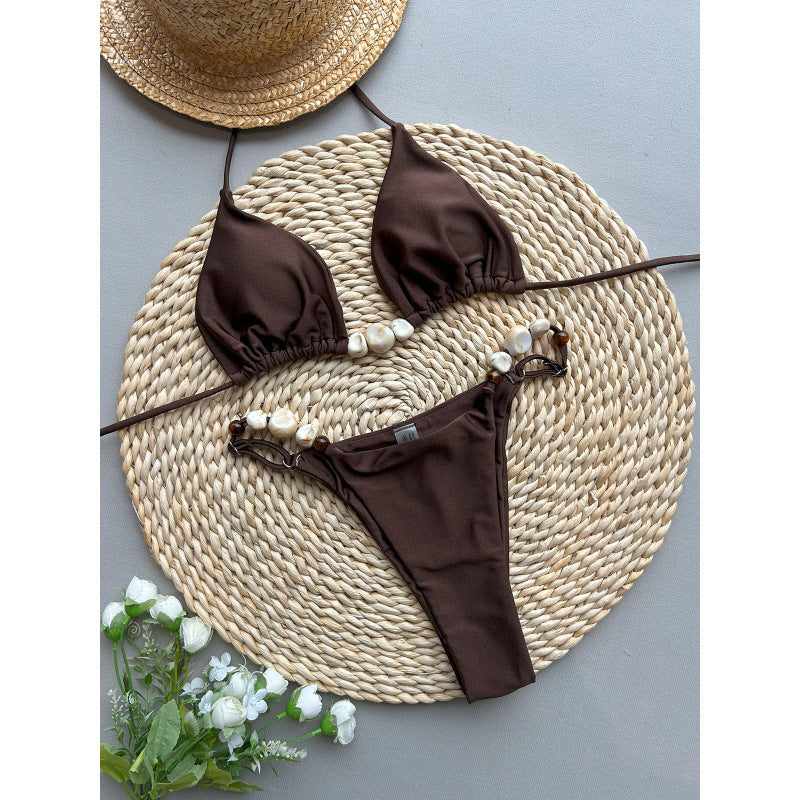 Damen Triangel-Bikini mit eleganten Verzierungen R&B