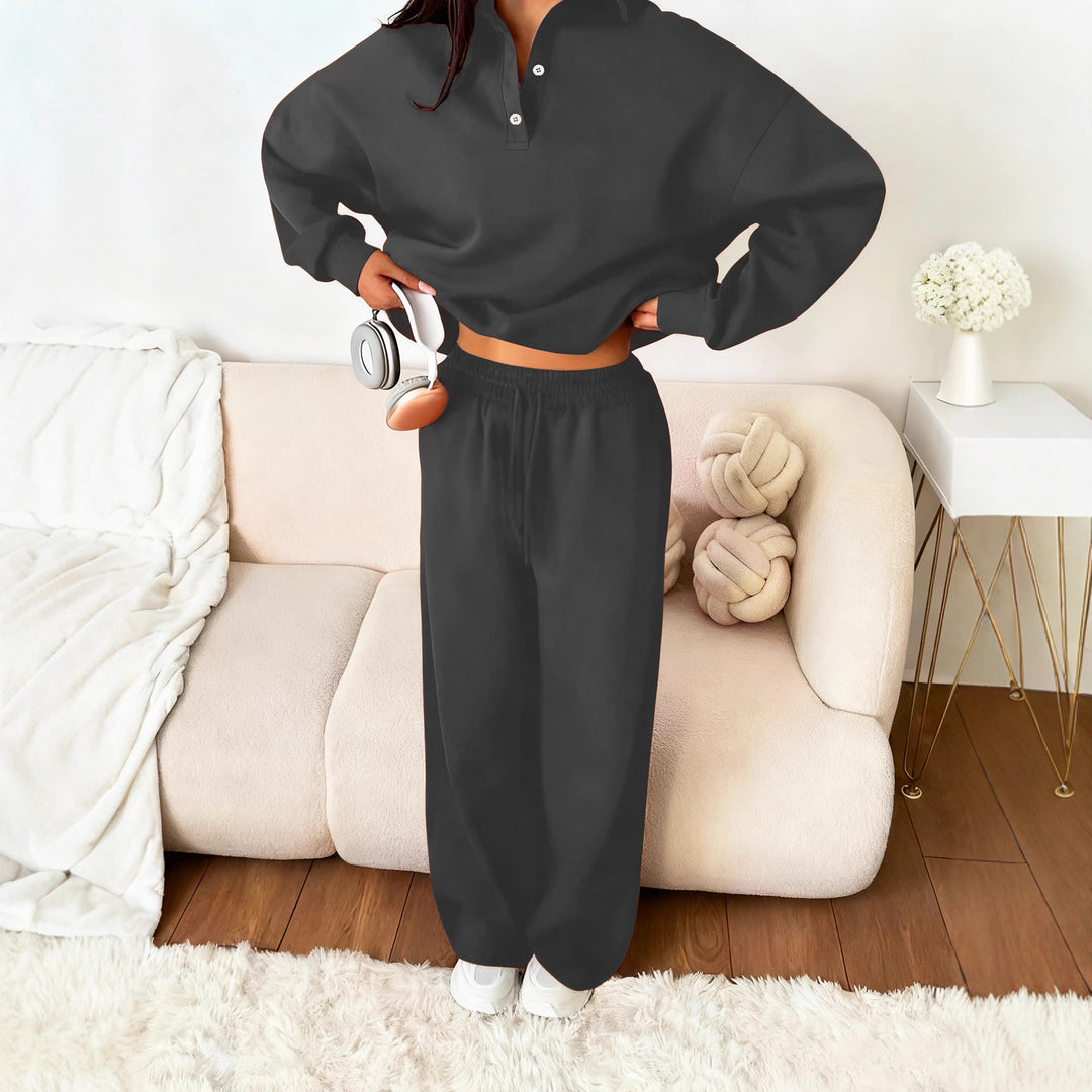 Damen lässiges Oversized Sweatshirt und Jogginghose Set R&B