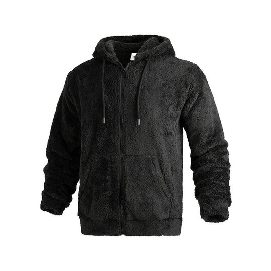 Herren Kuschelige Trainingsjacke mit Kapuze und weichem Fleece-Futter R&B