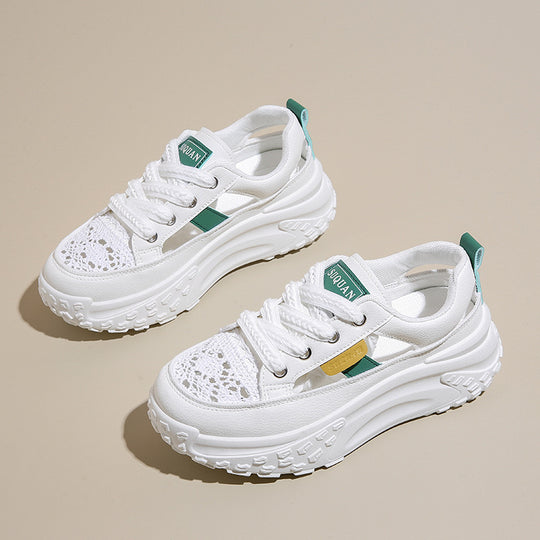 Damen modische Sneakers mit luftigen Einsätzen und komfortabler Dämpfung R&B