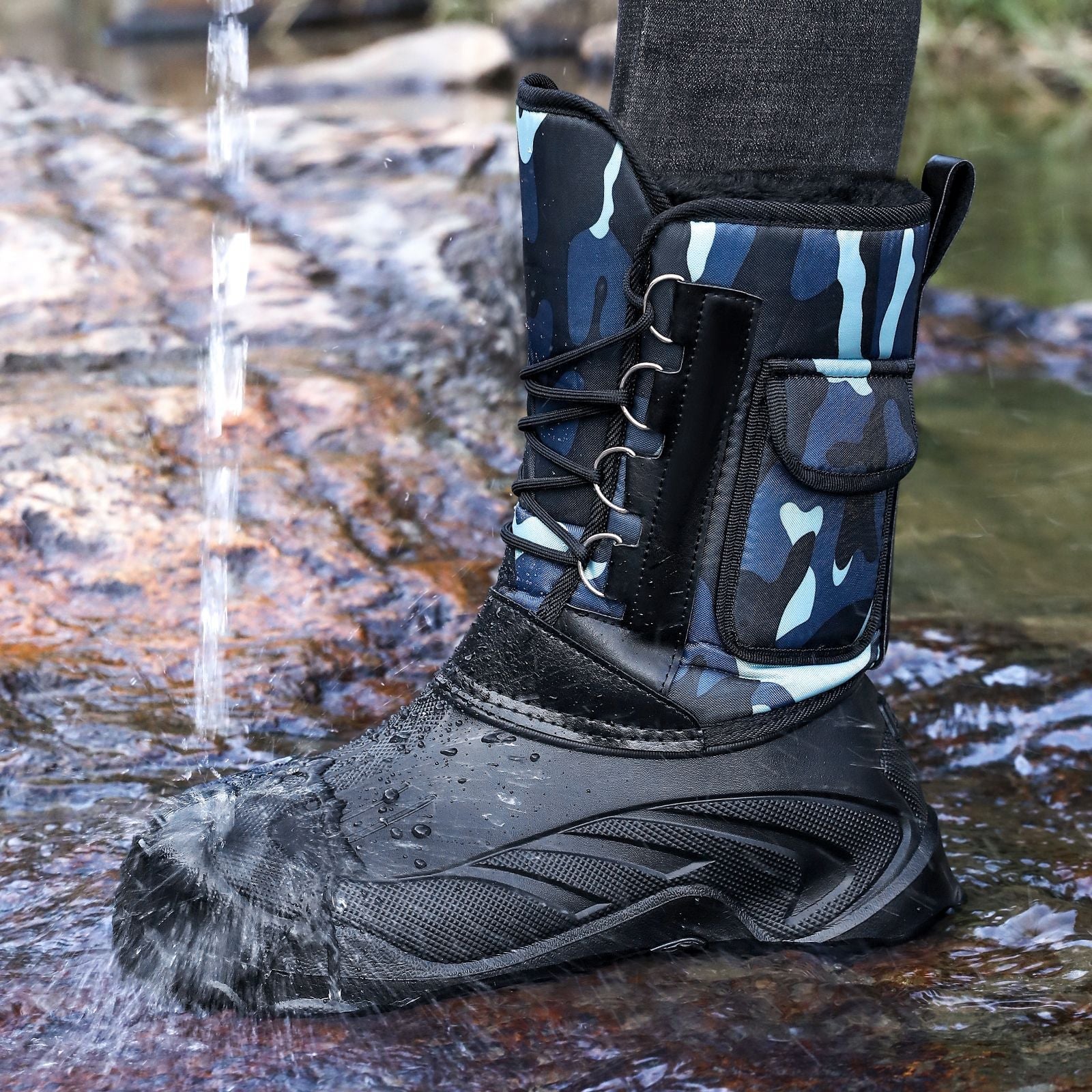 Damen Winterstiefel mit isolierendem Innenfutter und rutschfester Sohle R&B