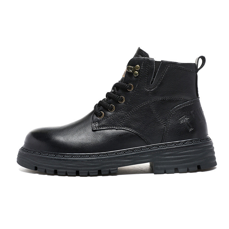 Damen robuste Schnürboots aus hochwertigem Kunstleder R&B