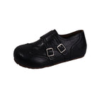 Damen elegante Schnürschuhe mit modischem Schnallenverschluss R&B