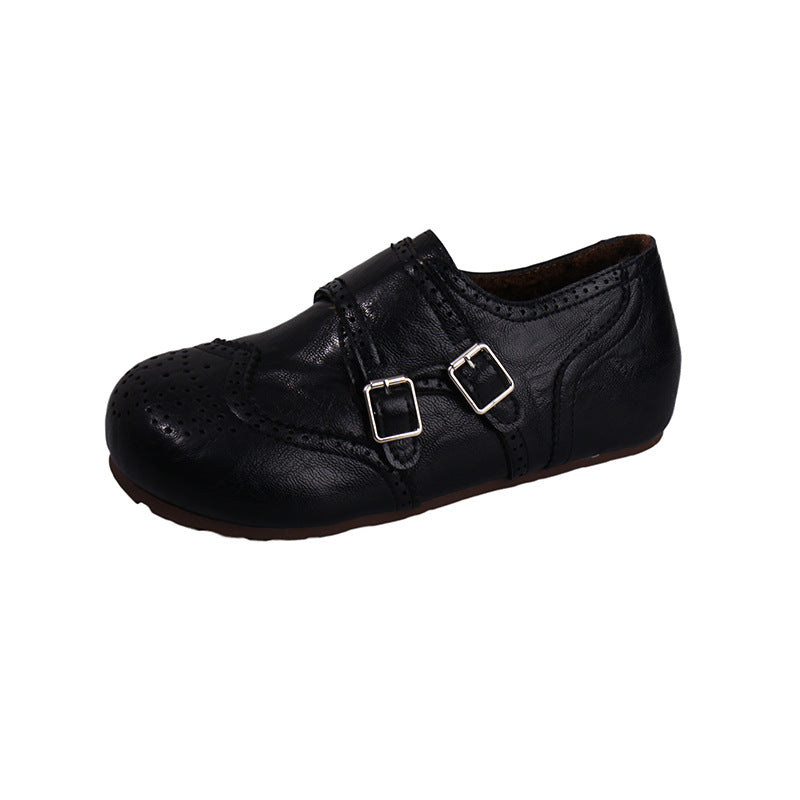 Damen elegante Schnürschuhe mit modischem Schnallenverschluss R&B