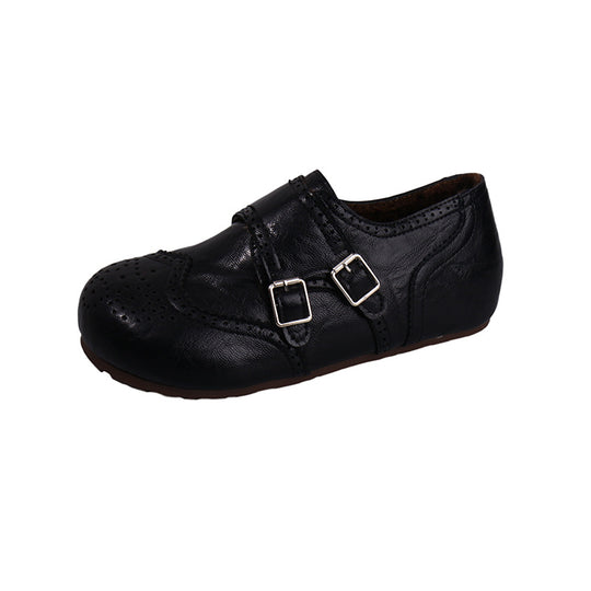 Damen elegante Schnürschuhe mit modischem Schnallenverschluss R&B