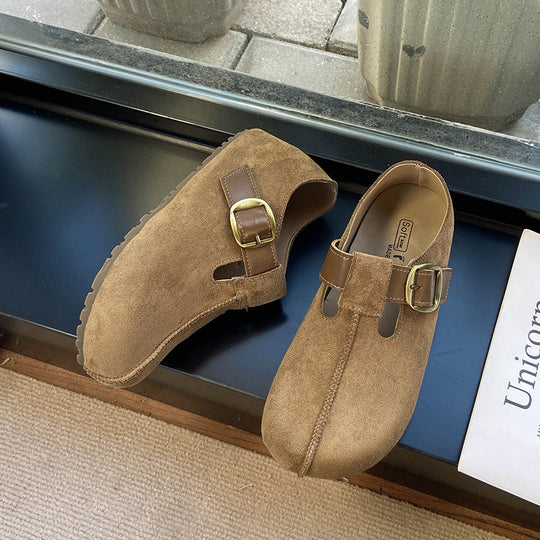 Damen bequeme Clogs mit verstellbarer Schnalle und weichem Obermaterial R&B