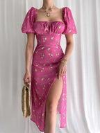Damen Elegantes und verspieltes Blumenkleid R&B