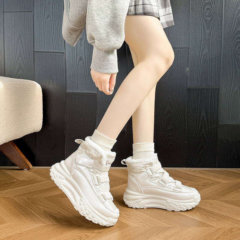 Damen hochgeschnittene Winter Sneakers mit kuscheligem Innenfutter und rutschfester Sohle R&B