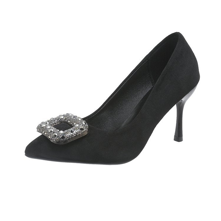 Damen elegante High Heels mit funkelndem Strassdetail R&B