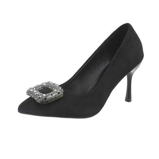 Damen elegante High Heels mit funkelndem Strassdetail R&B