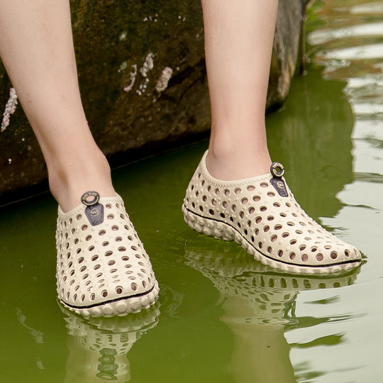 Damen Freizeit-Badeschuhe mit atmungsaktiver Oberflächenstruktur R&B