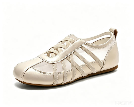 Damen Slip-On Ballerinas mit flexiblem Riemchendesign R&B