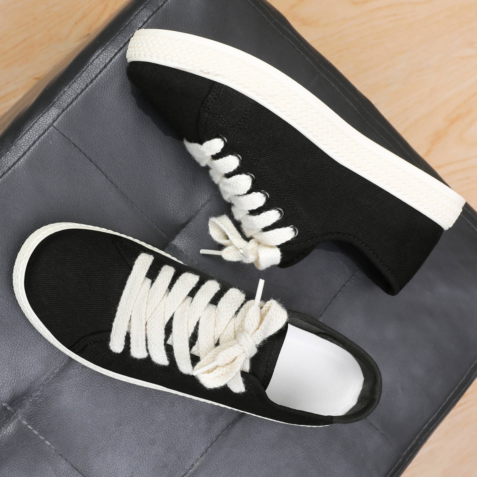 Damen Baumwoll-Sneaker mit natürlichem Obermaterial und rutschfester Sohle R&B