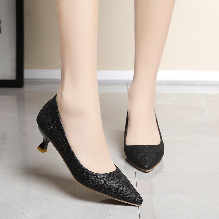 Damen schimmernde Pumps mit elegantem Blockabsatz R&B