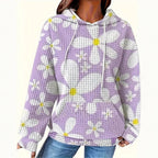 Damen Kapuzenpullover mit floralem Design und strukturiertem Stoff R&B
