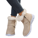 Damen Komfortable Winterstiefel mit modischer Kunstfellverzierung R&B