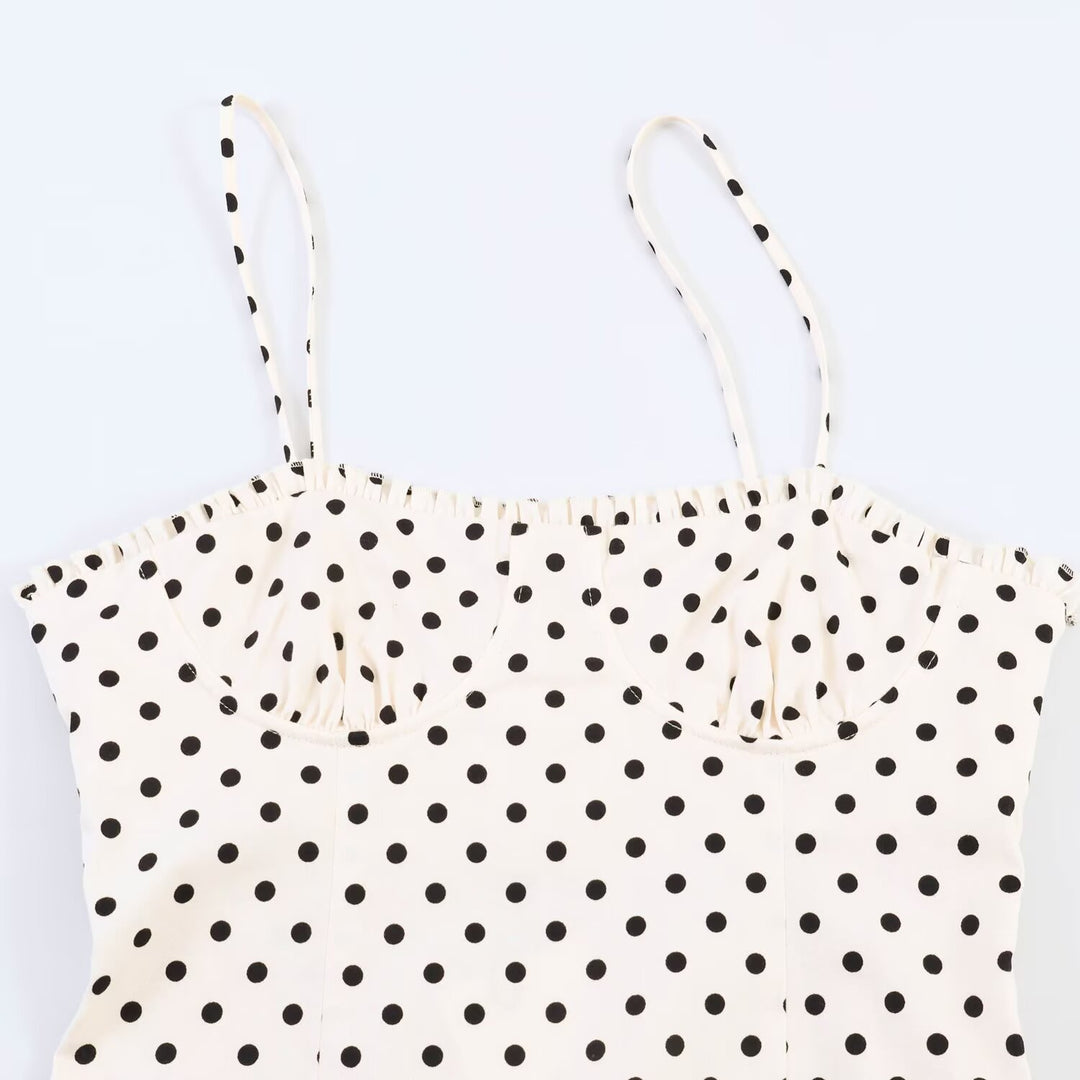 Damen Maxikleid mit Polka-Dots R&B