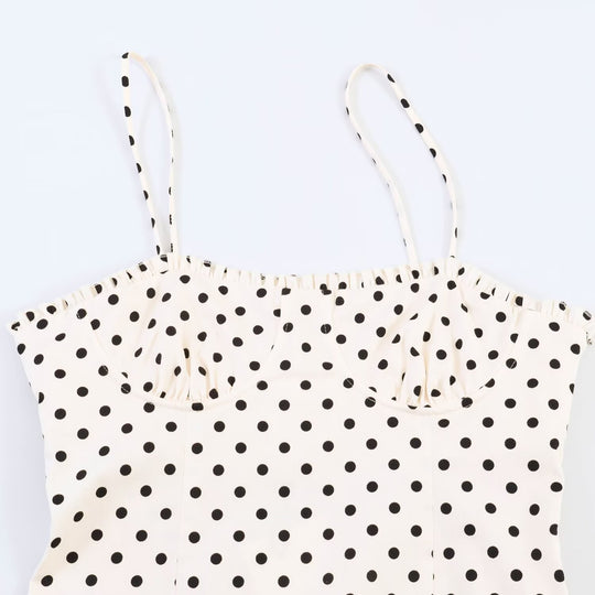 Damen Maxikleid mit Polka-Dots R&B