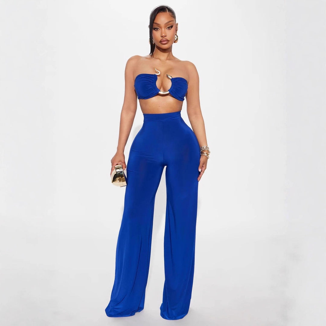 Damen Cut-Out Oberteil mit high-waisted Hose R&B