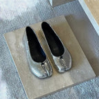 Damen Ballerinas mit eleganter Metallic-Oberfläche und formschöner Silhouette