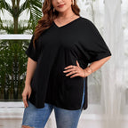 Damen V-Ausschnitt T-Shirt R&B