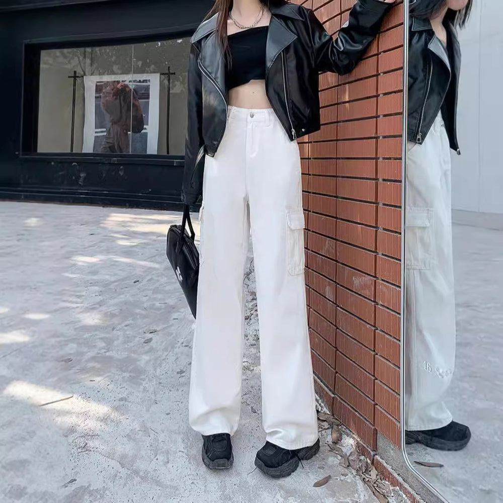 Damen Cargo-Hose mit weitem Bein und praktischen Taschen R&B